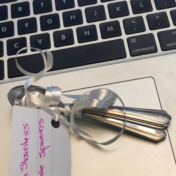 Vintage HB Co Solid Stainless Demitasse Spoons (6) - Picture 3 of 4